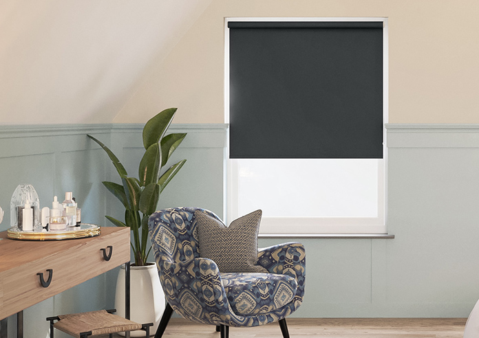 Florenza (Blackout), Shadow Black - Twist&Fit Roller Blind - Image 3